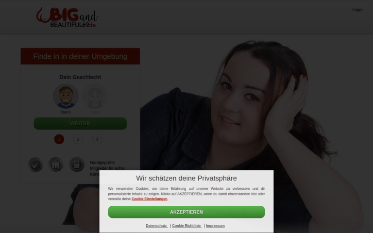 bigandbeautiful69.de Bewertung Webseite Screenshot