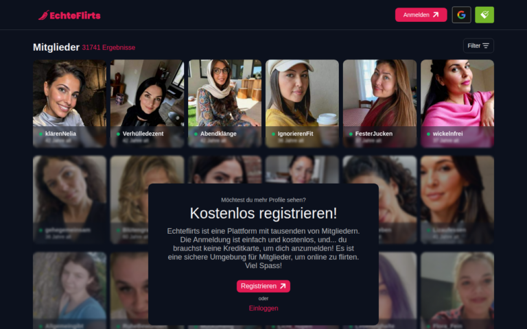 echteflirts.com Bewertung Webseite Screenshot