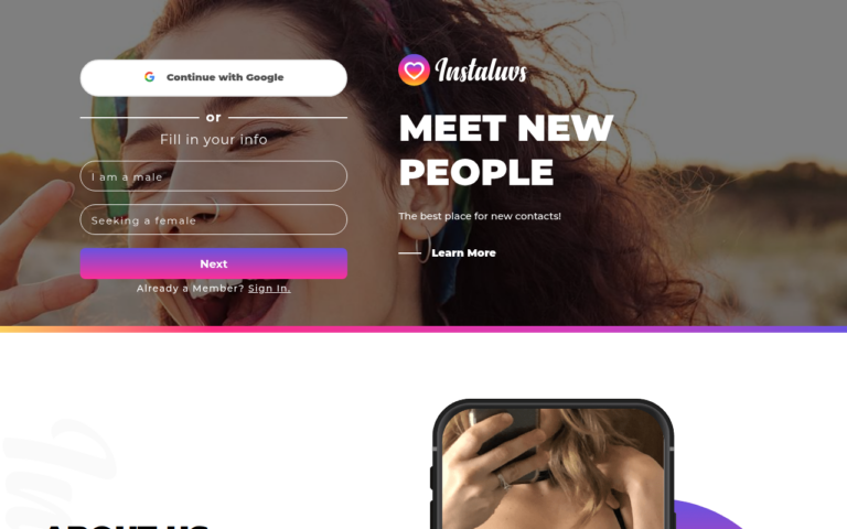instaluvs.com Bewertung Webseite Screenshot