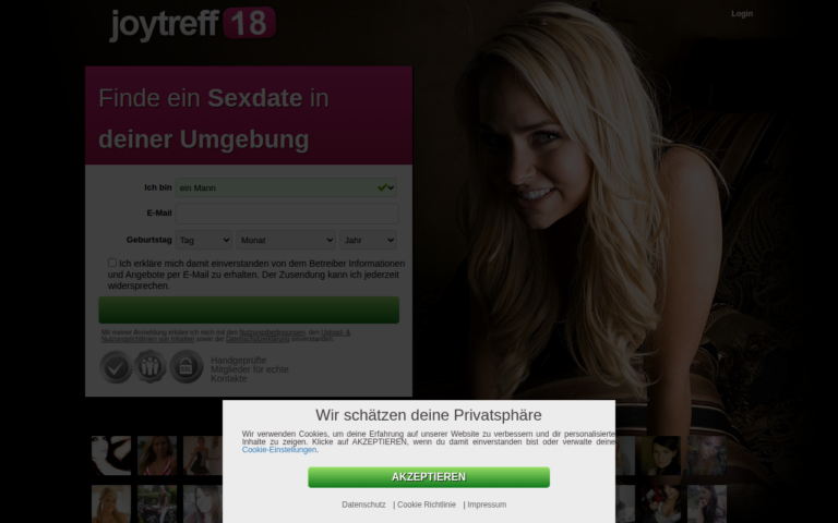 joytreff18.de Bewertung Webseite Screenshot