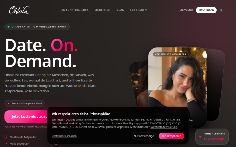 ohlala.com Bewertung Webseite Screenshot