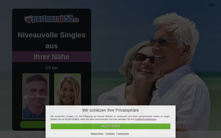 partnerab50.de Bewertung Webseite Screenshot