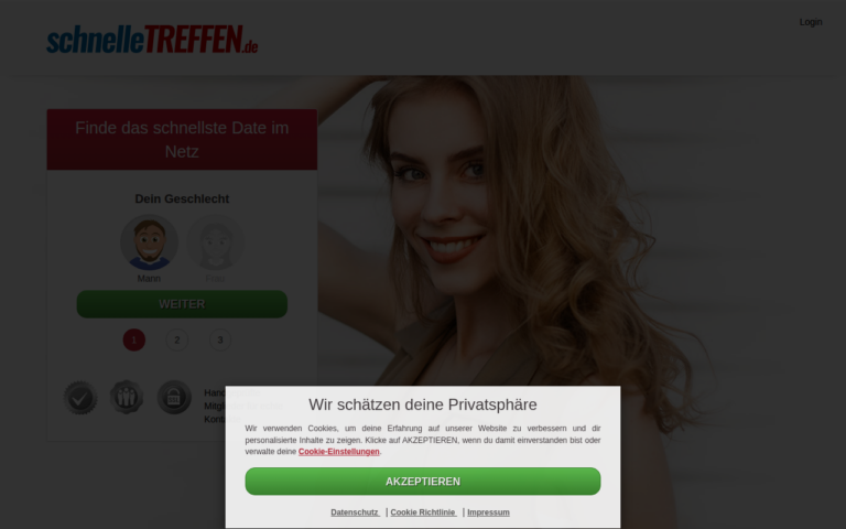 schnelletreffen.de Bewertung Webseite Screenshot