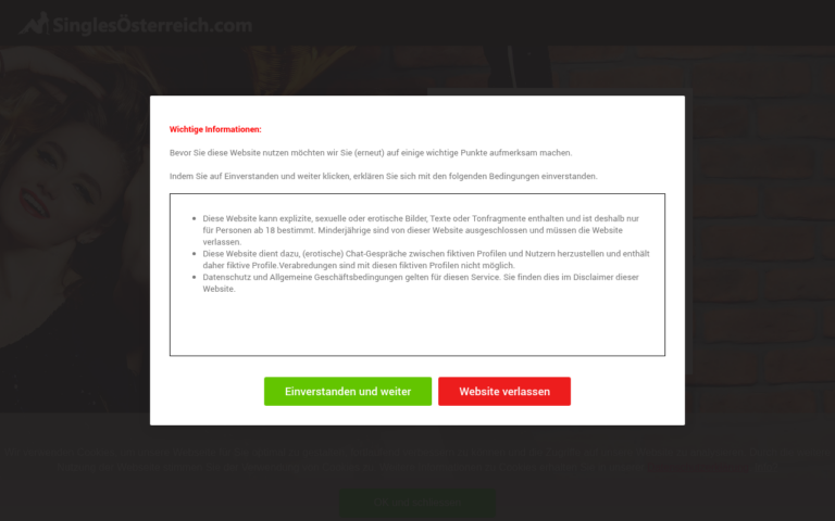 singlesosterreich.com Bewertung Webseite Screenshot